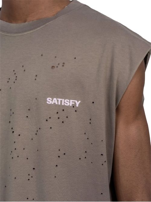 Satisfylogo-print tank top SATISFY | 1100591E02Sun Bleached Falcon